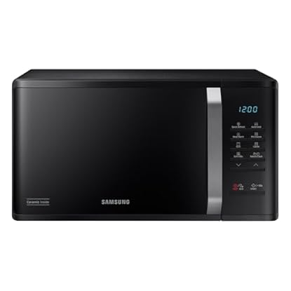 Foto di Samsung Forno a Microonde Grill Cottura Croccante MG23K3523CKE1 con Piatto Doratore incluso, Programmi Automatici, Quick Defrost, Capacità: 23L, Colore: Nero, LxAxP: 48,9 x 27,5 x 39,2 cm