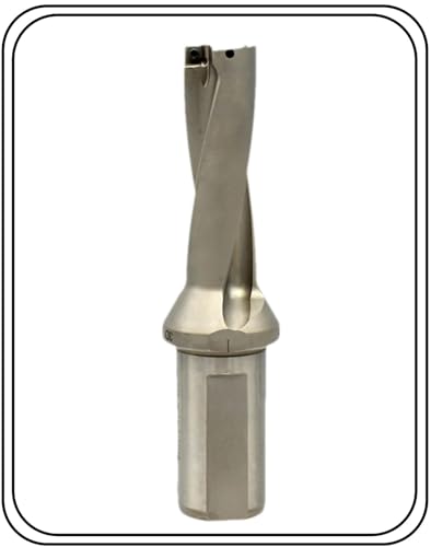 Buyohlic Indexable Insert U Drill 32 MM II Weldon Shank II Through Coolant II 10 pcs Carbide Inserts Free (Dia 32 mm~4D~32 mm Shank)