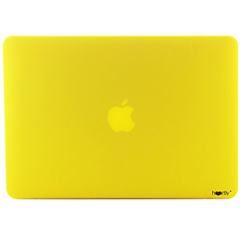 Image of Heartly Premium MacBook Flip Thin Hard Shell Rugged Armor Hybrid Bumper Back Case Cover for MacBook Pro 15 inch inch - Sweet Yellow