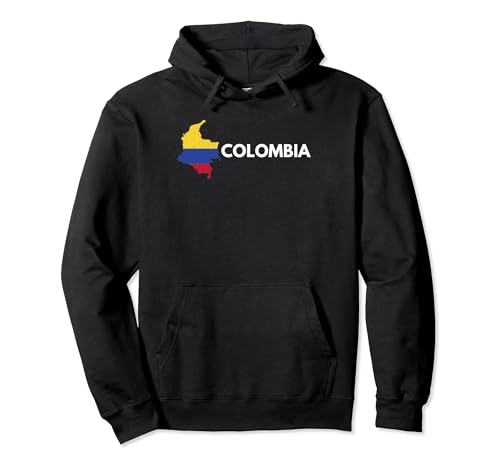 Viaje al aire libre colombiano con bandera de Colombia vintage en Colombia Sudadera con Capucha