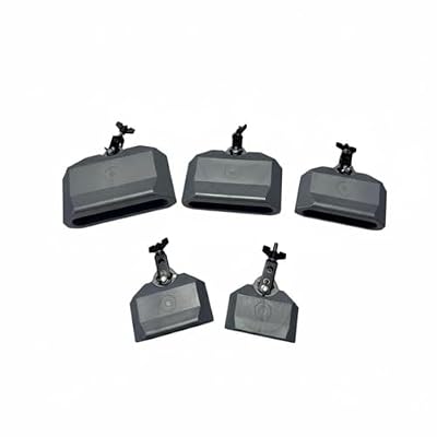 Simhoa Percussion Block Mountable Accessory Drum Set Piece with Impact Resistant Sound Quality Suitable for Performing Marching Band Practice, Grey