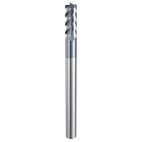 Image of HARFINGTON Carbide Square Nose End Mill Bit 5 /16 inch Cut Dia 4 Flutes TiAlN Coated Milling Cutter for Hardened Steel Metal (5 /16 inch Shank 13 /16 inch Cut Length 4 inch Long 45 Degree Helix HRC53-55)