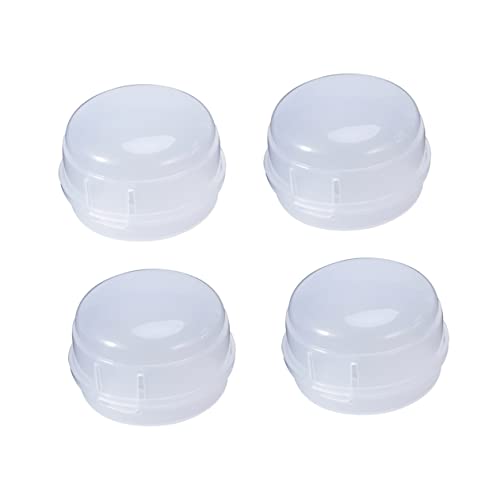 Totority Protective Stove Knob Covers for Gas Stove 4 Covers Universal Fit Removable Black