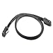 Sonilco High Performance 36 Pin Data Cable Mini SAS SFF-8087 to SFF-8087 Black Cord (2 Cables, 1 M / 3.2 Feet)