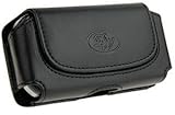 Black Leather DW Case Pouch For LG Xpression (C395)