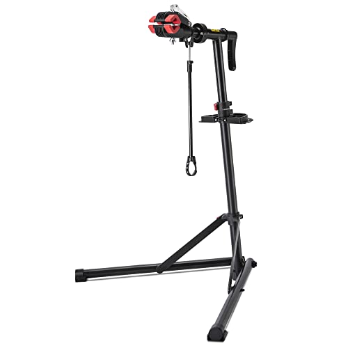 CXWXC Stojak na rower warsztatowy o udźwigu 30 kg / 29,9 kg, z regulacją wysokości, stojak naprawczy rowerowy z uchwytem obrotowym o 360 stopni