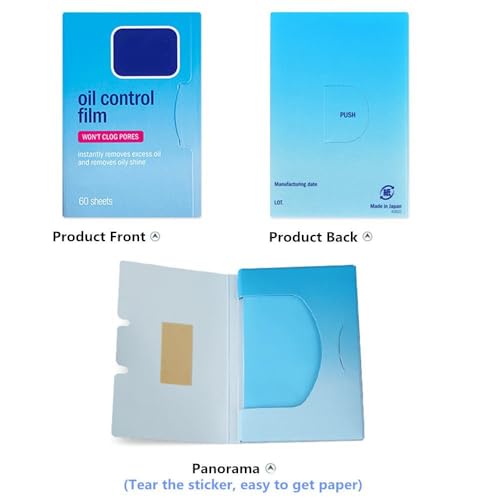 Image of 2 Packs Oil Blotting Sheets for Face (120 Sheets) - Oil Absorbing Blotting Papers for Oily Skin, Makeup-Friendly & Portable Oil Wipes