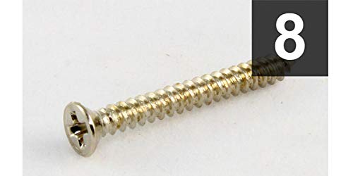 ALLPARTS (I[p[c) GXJbVplW GS-0008-001 Pack of 8 Nickel Humbucking Ring Screws