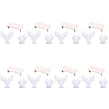 EXCEART 8Sets Hirsch Holz Weihnachtsharz Ornament Epoxy Aufhänger Horn Silikon Geformt Figur Weihnachten Armband Ohrring Geweih Elchbaum X. Hirsch Statue Rack Halskette Modell Kreativer