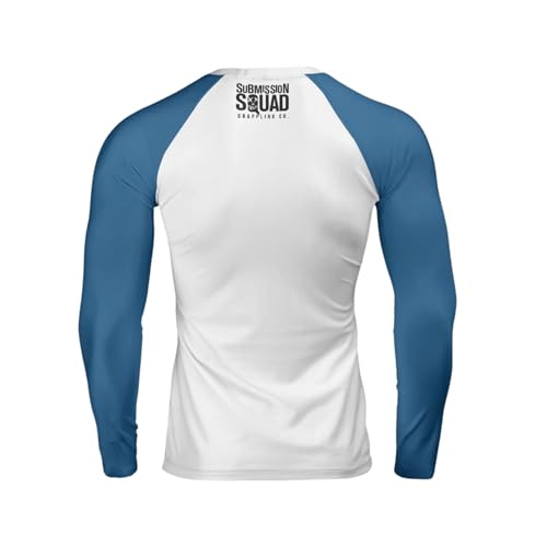 Submission Squad Grappling Co. Submission King - Funny BJJ Parody Blue Long Sleeve Rashguard for Gi Or No Gi3