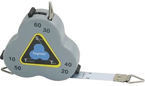 Triangular Scale Tape ENGINEER Scale Tape Measure; Has All of the 10, 20, 30, 40, 50, 60 Scales You'd Find On a Standard Engineer Rule; Accurately Measures Partial Radiuses