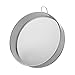 UxradG 80 malla redonda de harina tamiz 304 de acero inoxidable de mano de cocina de malla fina para hornear pasteles filtro de azúcar en polvo (plata)
