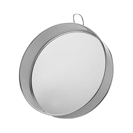 Flour Sieve, Sieve Fine Mesh Kitchen Home Stainless Steel With 80 Mesh Flour Sieve Durable Professional Round(Silver)