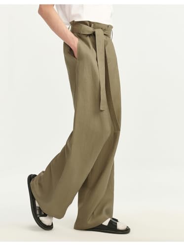 100% Natural Linen Men's Pants Light Brown Straight Pants Loose Plus Size Men's Vacation Casual Comfort Cool Sweat Absorption2