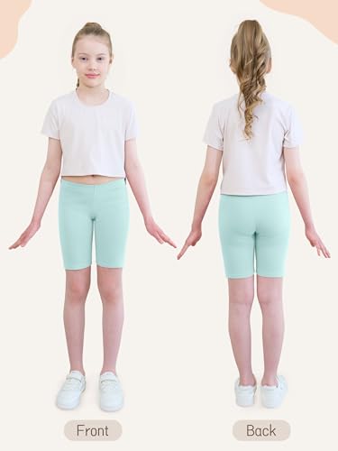 Image of HoeVou 4 Pack Girls Shorts Cotton Cartwheel Shorts for Girls Biker Bermuda Under Kids Clothes Bike Toddler Pants Multi-Color
