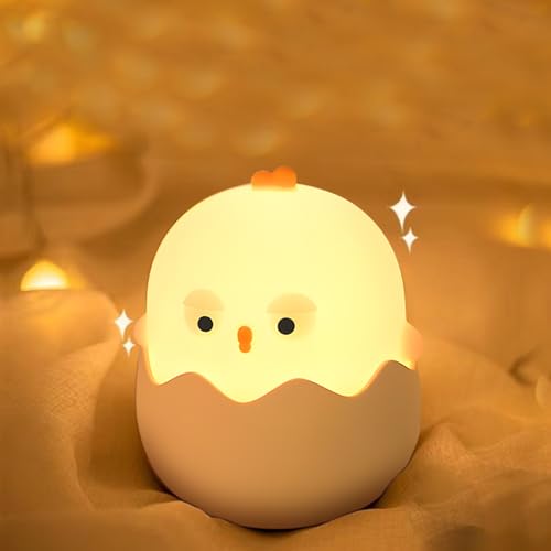 ZEYACHAN Luz Nocturna Infantil de silicona,Luz de noche para niños,Lámpara recargable por USB,Brillo y color ajustables,Regalos de cumpleaños y Navidad