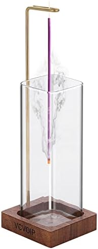 VCVOIP Incense Holder, Modern Incense Burner with Removable Glass Ashes Catcher, Anti-ash Flying Incense Sticks Holder for Home Decor Yoga Meditation