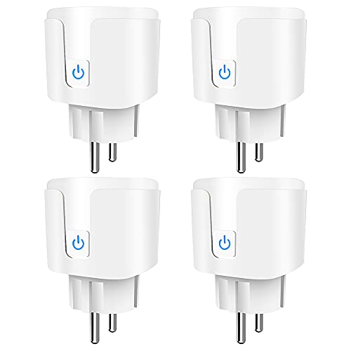 wlan steckdose smart home wifi steckdose Maidodo 16A 3500W 4er set smart plug, Alexa Zubehör, funktioniert mit Alexa Echo/Google Home und Smartgeräte, Sprachsteuerung mit Smartlife App-Zeitpläne Cover