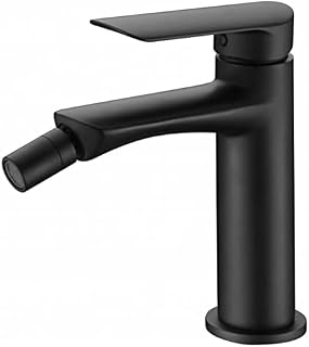 Mice - Grifo monomando de bidé para Agua Fría y Caliente, Griferia Baño Clásico, Mezclador Monomando para bidet - Griferia de WC baño Negro mate BDG040-2NG