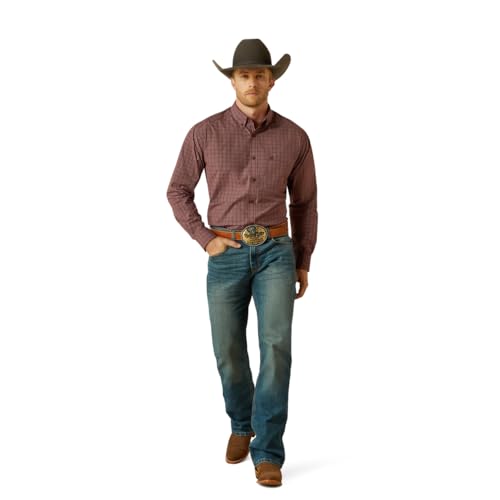 Ariat Men's Burgundy Pro Series Travis Shirt3