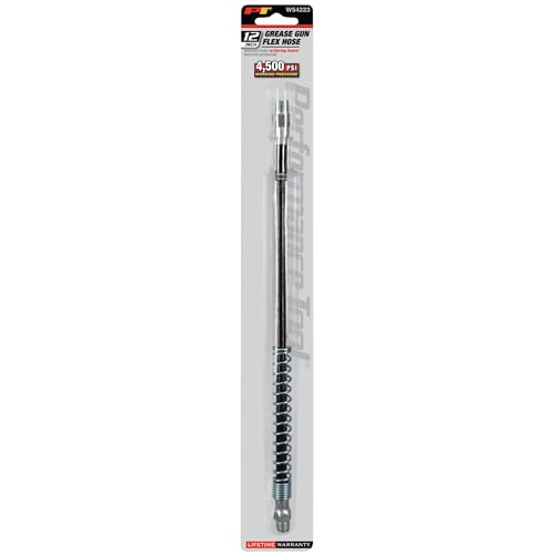 Image of Performance Tool W54223 12-Inch Flex Grease Gun Hose Extension With Spring Guard 3,500 Working PSI (1 /8-Inch NPT)