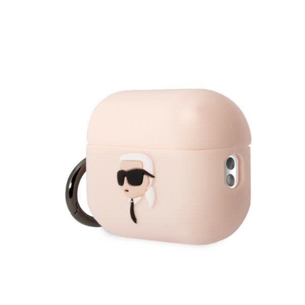 Karl Lagerfeld Silicone NFT Karl Head 3D Coque AirPods Pro 2, Rose