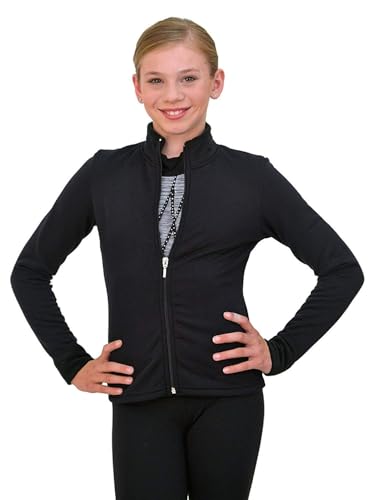 chloenoel figure skating solid polar fleece fitted jacket by polartec j11