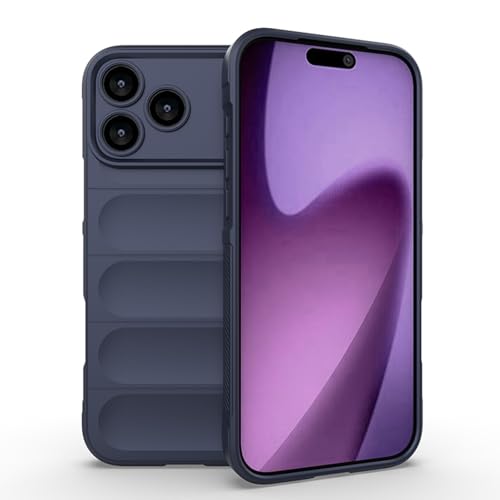 Coque iPhone 17 Air silicone bleu marine design rigide premium
