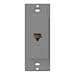 Lutron CA-PJ-GR Claro Telephone Jack, Grey