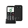 Phone - Doro Leva E10-4G Mobile Phone For Elderly - 2.4" Landscape Display, High Contrast Keys, Extra Loud & Clear Sound, HD Voice, Camera, Doro Secure Button - Charging Cradle - Black