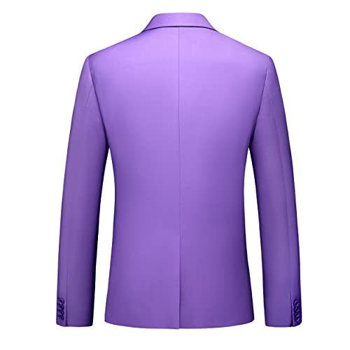 Mens Casual Blazer Jacket Slim Fit Sport Coats for Daily Business and Prom Wedding Size 42 Lilac2
