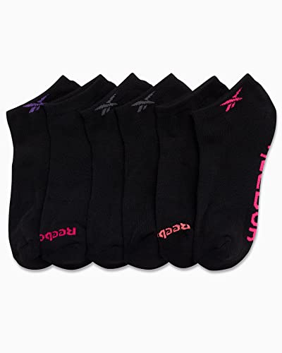 Image of Reebok Womens Low Cut Socks 6 Pack Cushioned Athletic Performance Socks | Breathable, Moisture-Wicking Fabric with Arch Support, a Comfort Toe Seam and Flexible Stretch Fit