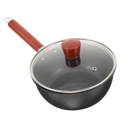 GLEAVI 1 Juego Cacerola de Cocina Madera Olla de Sopa Instantánea Compatible con Cocinas de Gas Inducción Olla de Complementarios Cacerola de Estofado