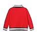 Mud Kingdom Kids Baseball Jacket Red Long Sleeve Letterman Varsity Jackets for Toddler Boys and Girls Casual Quick Dry Zipper Coat Fall 2T