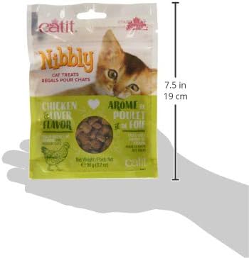 Catit Nibbly Golosinas para Gatos Pollo e Hígado 3.2 oz miniatura 3