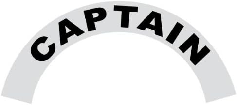 Important Note: This Decal is not for Petzl Helmets. Captain - Reflective Standard Helmet Black Crescent Decal