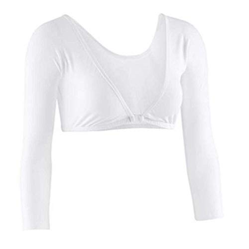 Sleevey Wonders Women's Basic 3/4 Length Slip-On Jersey Sleeves 1X White #TOP27