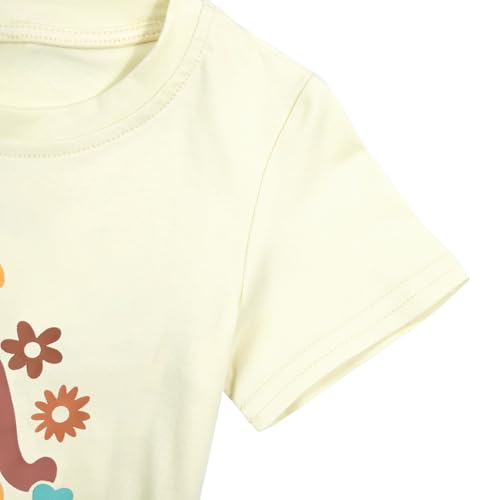 Image of Birthday Girl Shirt Toddler 5th Birthday Shirt Five is A Vibe Print T-Shirt Cute Short Sleeve Outfit Kids