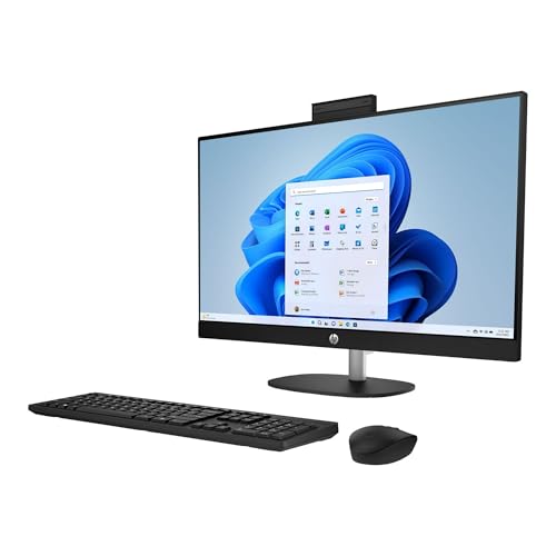 Image of HP 27 inch FHD Touchscreen IPS Anti-Glare Business All-in-One Desktop Next GEN AI PC, Intel Ultra 7 255H with Wireless Keyboard and Mouse Combo,64GB DDR5 RAM, 2TB SSD,Win 11 Pro,Black