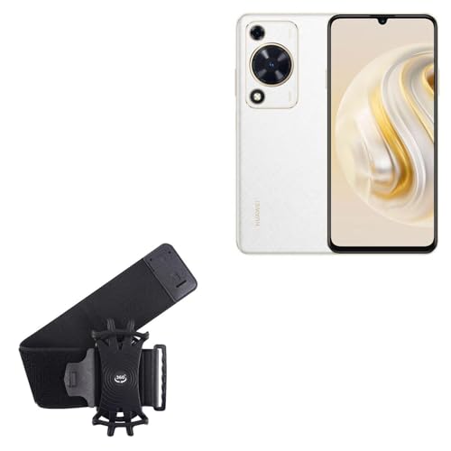 BoxWave Holster Compatible with Huawei Enjoy 70 - ActiveStretch Sport Armband, Adjustable Armband for Workout and Running - Jet Black