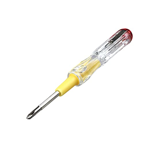 Image of Fielect Tester Screwdriver, Voltage Tester Pen 100-500V Circuit Tester Pen Contact Voltage Detecter Pen Dual Head Slot Screwdriver Detector, 1pcs