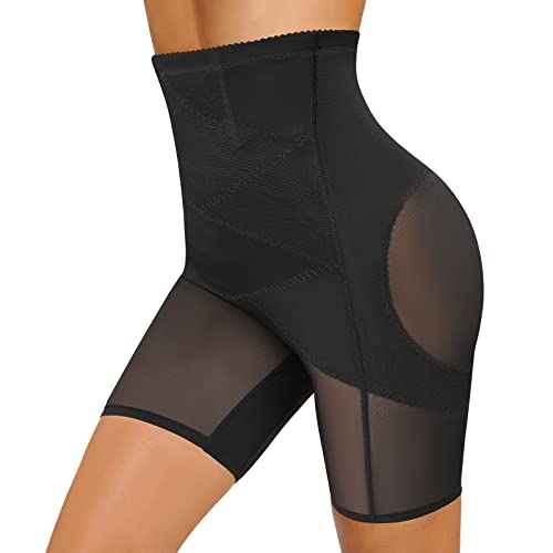 Tuopuda Pantalones Cortos Moldeadores Adelgazante para Mujer Faja Reductora Cintura Alta Shapewear Control Barriga Vientre Invisible Body Shaper(Negro,L)