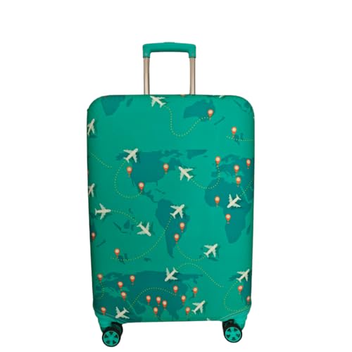 Image of Printed Luggage Cover for Traveling Bag & Suitcase - Stretchable & Scratchproof Trolley Protector with Velcro Lock & Lightweight Washable Material(Suitcase Bag Not Included, Only Cover in Product)