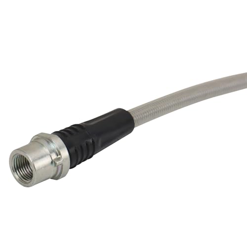 Image of TRQ Front Performance Brake Hose Set Compatible with 1998-2010 Volkswagen Beetle 1999-2006 Golf 1999-2005 Jetta