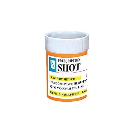 Prescription Shot Glass 3-Pack Set - Funny Bar Gag Gift For Game Room & Parties