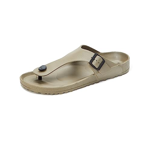 Woodland Men’s Beige Flip Flop-8 UK (42 EU) (OFF 4302022)