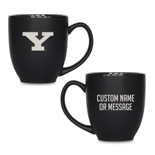 Image of Rico Industries NCAA Primary 15-Oz Personalized Matte Black Bistro Mug - for Hot or Cold Drinks