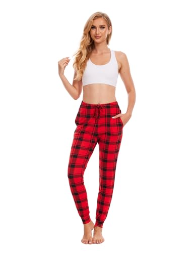 Image of GYS Women's Pajama Pants - Viscose Made from Bamboo, Joggers Pants with Pockets Comfy Lounge Sleep Pants Pj Bottoms