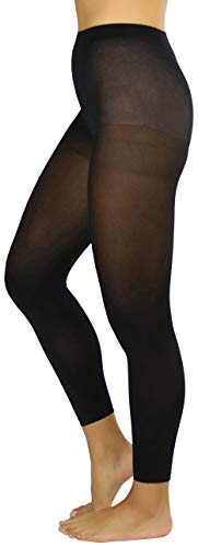Image of ToBeInStyle Women's Opaque Ankle Long Nylon Footless Fun Tights Pantyhose