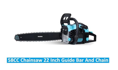 Image of SAURAN 58CC Chainsaw With 22 inch Guide Bar and Chain